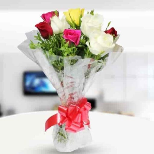 Pure Beauty Rose Bouquet featuring fresh, vibrant roses arranged elegantly.