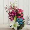 Radiant Maa Floral Display – vibrant mixed flowers arranged beautifully for Mom