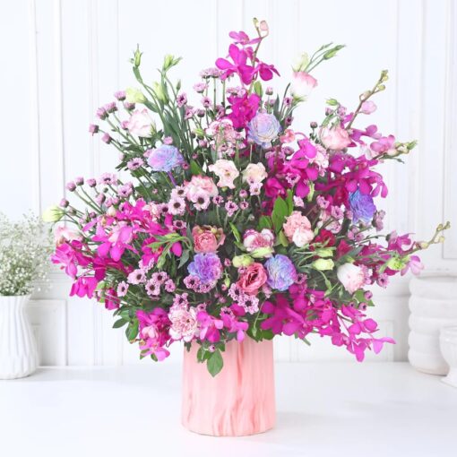 Blush Tone Carnation Collection with delicate pink carnations arranged beautifully in a vase