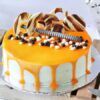 Choco Butterscotch Bliss Cake with creamy layers and chocolate cuttings on top