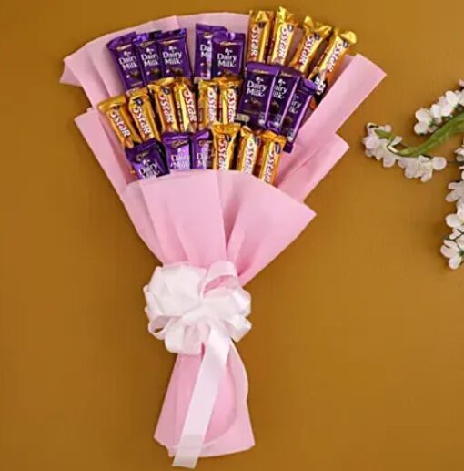 Cadbury Chocolate Floral Bouquet – bouquet of assorted Cadbury chocolates arranged like flowers