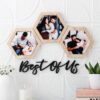 Personalized Treasured Memories Custom Frame showcasing a smiling couple’s photo on a wooden table