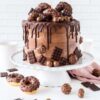 Opulent Chocolate Delight – rich dark chocolate cake with glossy ganache and elegant decoration.