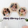 Personalized wooden memory box for mom filled with cherished keepsakes and family photos