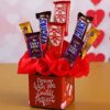 Delectable Chocolate Vase Gift – premium chocolates arranged elegantly in a decorative vase.