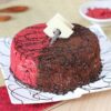 Velvety Fusion Delight cake with smooth cream frosting and layered textures.