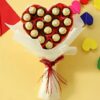 Rocher Heartfelt Chocolate Bouquet – heart-shaped Ferrero Rocher chocolate arrangement