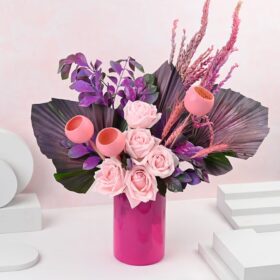 Graceful Floral Bloom Ensemble with a sophisticated mix of elegant flowers arranged beautifully for family gifting