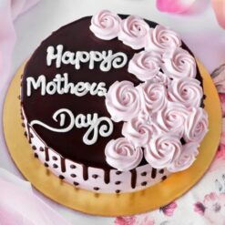 Heartwarming Chocolate Mom Cake – rich chocolate cake decorated elegantly for Mom