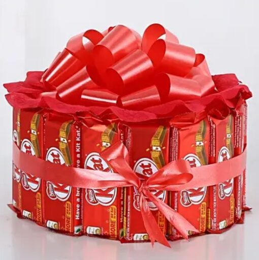 Kitkat Chocolate Bouquet – bouquet of Kitkat chocolate bars arranged with decorative wrapping