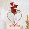 Love’s Radiant Heart Bouquet with lavender, pink, white, and peach roses arranged in a heart shape