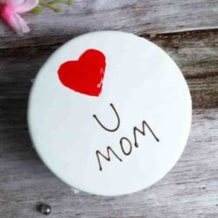 Mom’s Love Tribute Cake with floral decorations and elegant design.