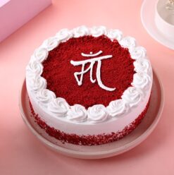 Velvet Love Tribute Cake – rich red velvet cake with creamy frosting and elegant decoration
