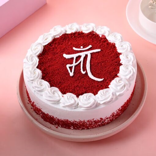 Velvet Love Tribute Cake – rich red velvet cake with creamy frosting and elegant decoration