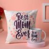 Mama’s Cozy Moments Set - Comforting cushion and heartwarming mug beautifully arranged