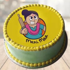 Meri Pyari Maa Cake – personalized cake with photo and loving message for Mom