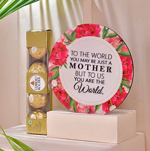 World of Love Mom Hamper – elegant Mother’s Day gift basket with chocolates, pampering products, and treats