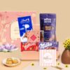 Assorted gourmet chocolates in a beautifully packaged Mom’s Chocolate Treat Bundle