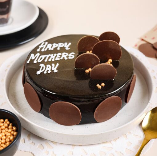 Truffle Elegance Celebration Cake – elegant chocolate truffle cake with smooth ganache and decorative accents