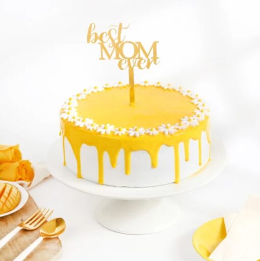 Mango Melody for Mom – Tropical-themed mango cream cake