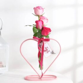 Heartfelt Rose Planter Gift with vibrant roses arranged in a heart-shaped planter