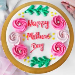Rose Petal Sweet Surprise cake decorated with delicate rose petals for Mom