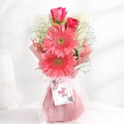 Mother's Day Floral Gala bouquet with elegant pink and lavender flowers arranged for gifting mom