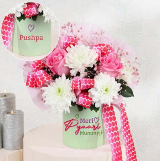 Mother’s Day Flower Embrace bouquet with mixed colorful flowers arranged lovingly for Mom