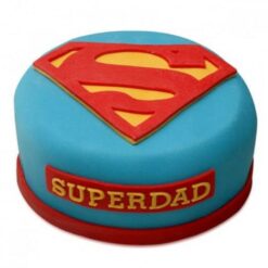 Ultimate Super Dad Cake – superhero themed chocolate cake for dad.