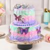 Moist chocolate cake with rich ganache and delicate edible pearl decorations