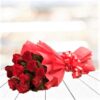 Elegant Eternal Red Rose Charm Bouquet featuring fresh, vibrant red roses.