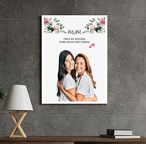 Cherished Mom Memory Frame – personalized photo frame with loving message for Mom