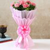 Pink Carnation Love Bundle with delicate pink carnations arranged beautifully with baby’s breath and greenery