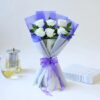 Serene White Rose Bouquet with elegant pure white roses arranged beautifully for gifting