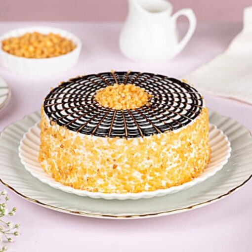 Silky Butterscotch Mousse Cake – layered cake with smooth butterscotch mousse frosting