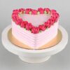 Heartfelt Rose Chocolate Cake – chocolate cake decorated with elegant rose-shaped frosting