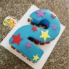 Shimmering Second Birthday Cake – fondant cake decorated with sparkling accents for a toddler’s birthday