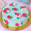 Rosette Chocolate Dream Cake – chocolate cake with pink and chocolate buttercream rosette swirls.