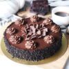 Decadent Truffle Bliss Cake – rich chocolate cake with truffle mousse and chocolate decorations