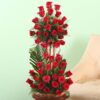 Loveable 50 Red Roses – bouquet of fifty fresh red roses arranged elegantly