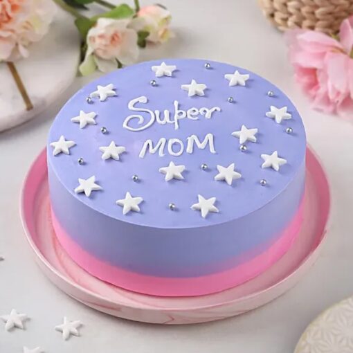 Celestial Mom Tribute Cake – elegant cake inspired by starry night sky for Mom