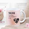 Personalized Best Mom Ever Mug with elegant typography and heart design