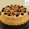 Butterscotch Silk Indulgence—luxurious butterscotch cake with silky cream and floral accents.