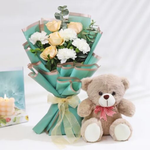 Serene Turquoise Relaxation gift set featuring a collection of turquoise-themed relaxation items, beautifully arranged