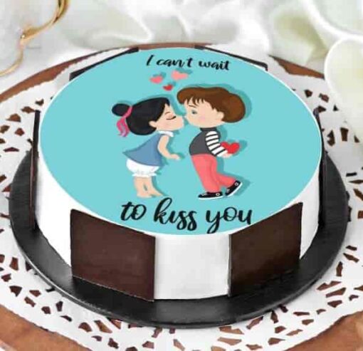 His & Hers Delight—romantic couple’s cake with elegant decoration for special occasions.