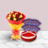 Romantic Elegance Gift Set – bouquet of elegant roses with gourmet chocolates