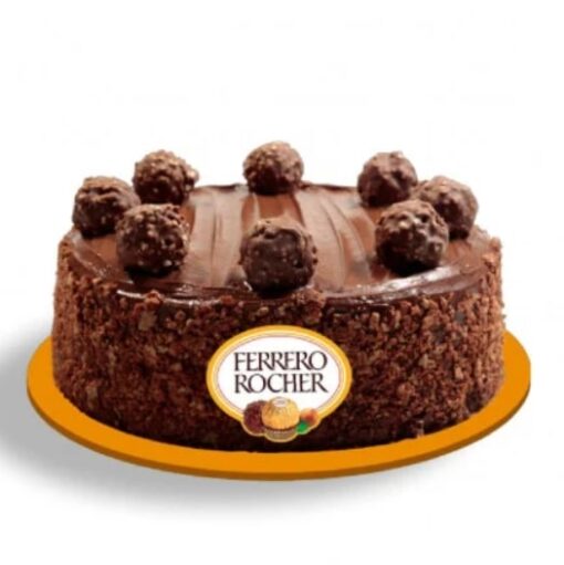 Nutty Chocolate Ferrero Cake with moist chocolate layers, Nutella frosting, crushed Ferrero Rocher candies, and chopped hazelnuts.