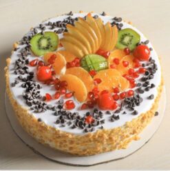 Festive Mixed Fruit Cake – holiday cake with dried fruits and nuts.