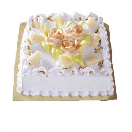 Pineapple Sensation Cake with moist pineapple layers, creamy pineapple whipped cream frosting, and tropical garnish