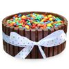 Crunchy Kitkat Celebration Cake – chocolate cake decorated with Kitkat bars and creamy frosting.